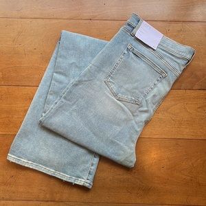 LOFT Tall High Rise Slim Flare Jeans, Light Indigo Wash, Partial Tags, Size 16